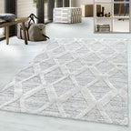Palmira 4703 grau · Moderner Teppich mit Ethno-Muster