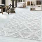 Palmira 4707 grau · Moderner Teppich mit Ethno-Muster