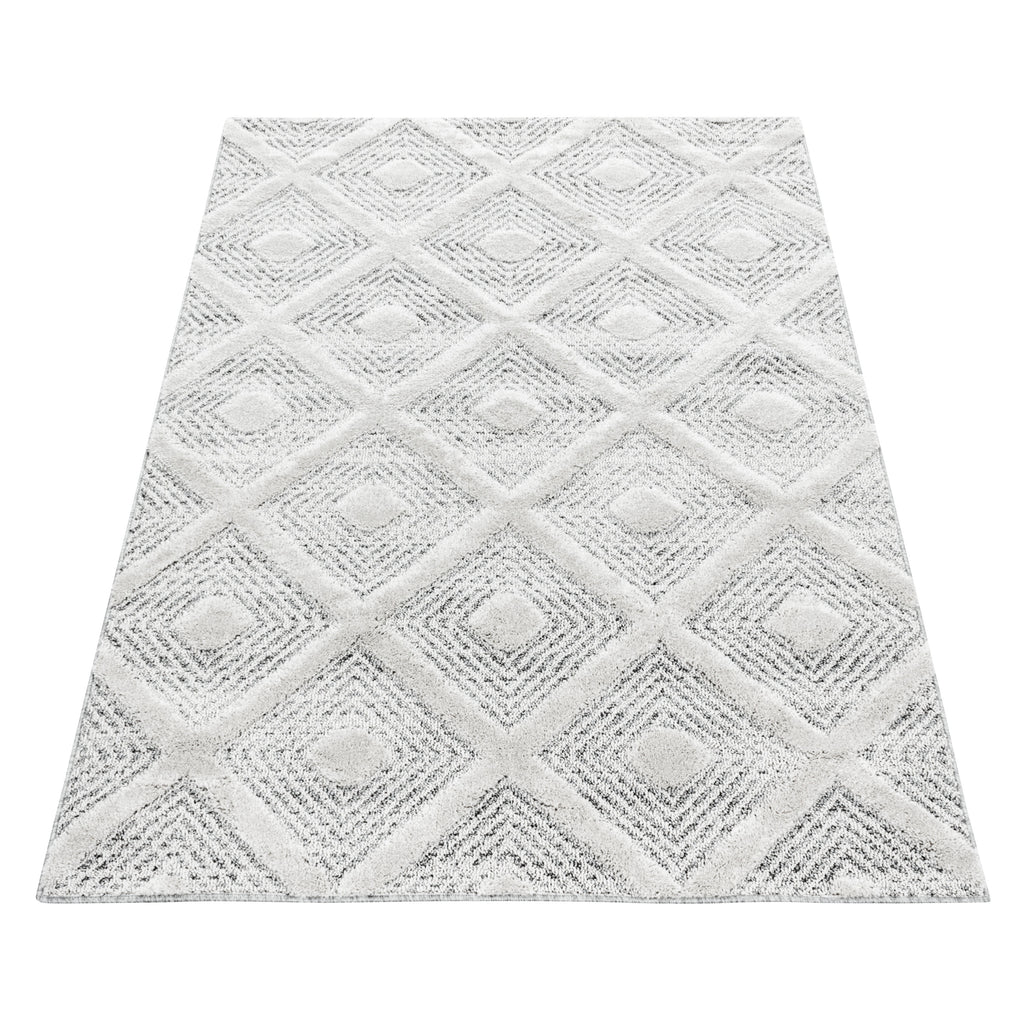 Palmira 4707 grau · Moderner Teppich mit Ethno-Muster