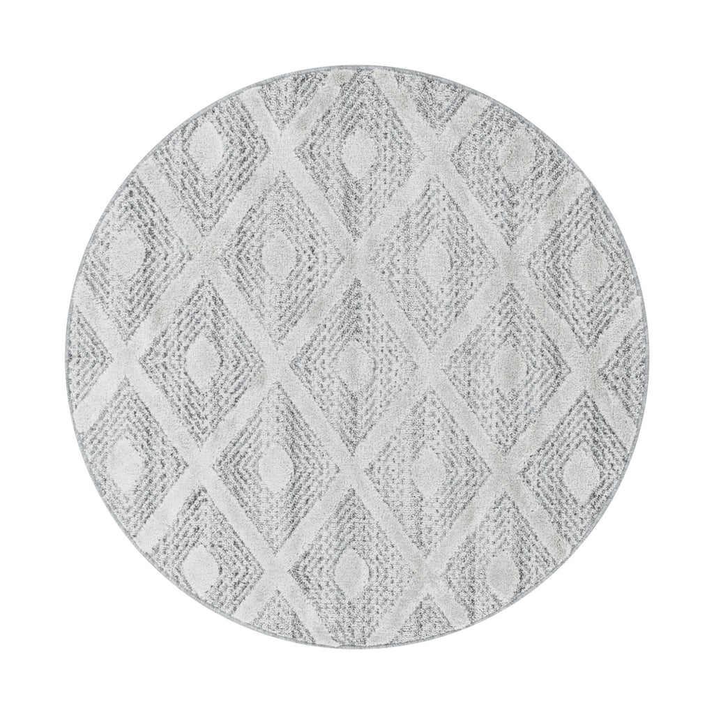 Palmira 4707 grau · Moderner Teppich mit Ethno-Muster