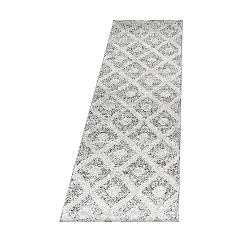 Palmira 4707 grau · Moderner Teppich mit Ethno-Muster