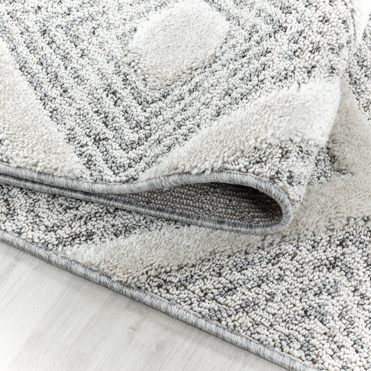 Palmira 4707 grau · Moderner Teppich mit Ethno-Muster