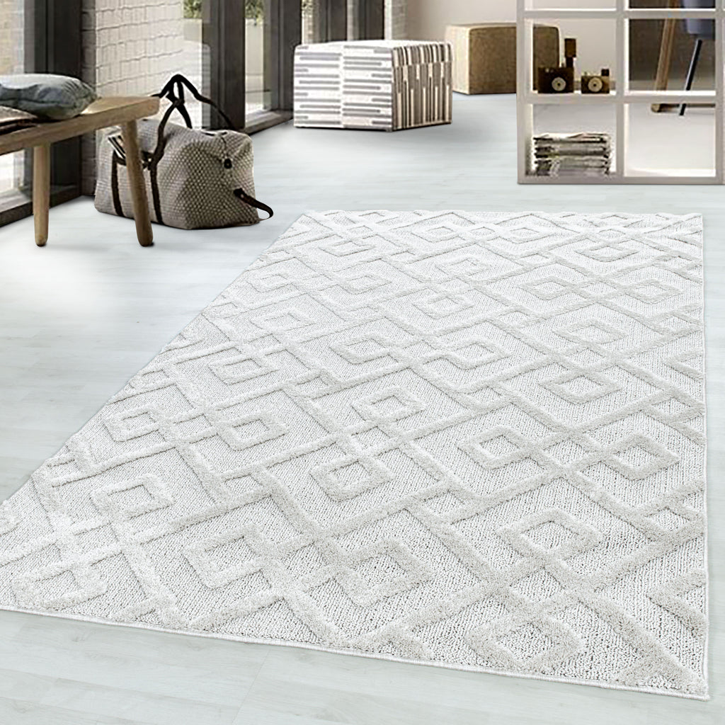 Palmira 4708 creme · Moderner Teppich mit Ethno-Muster