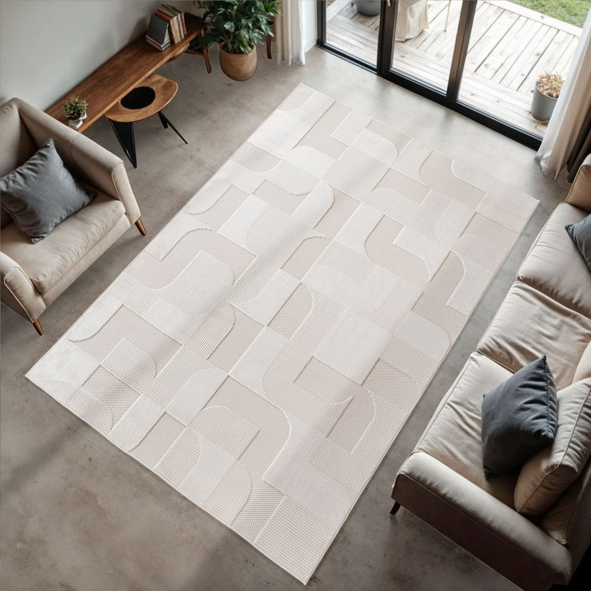 Desi 1651 creme · Elegantes Reliefdesign in 3D