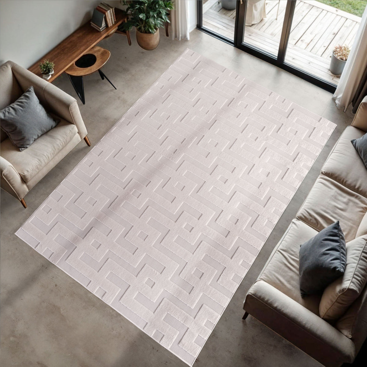 Desi 1656 creme · Elegantes Reliefdesign in 3D