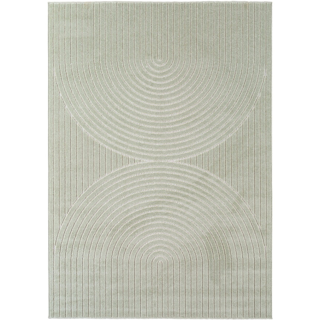 Nora 1201 grün · Moderner Teppich für Indoor & Outdoor
