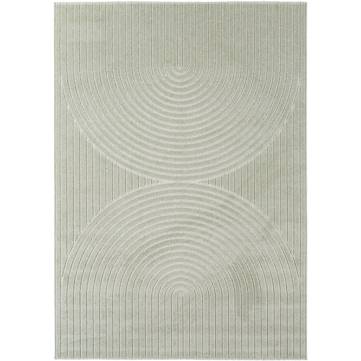 Nora 1201 grün · Moderner Teppich für Indoor & Outdoor