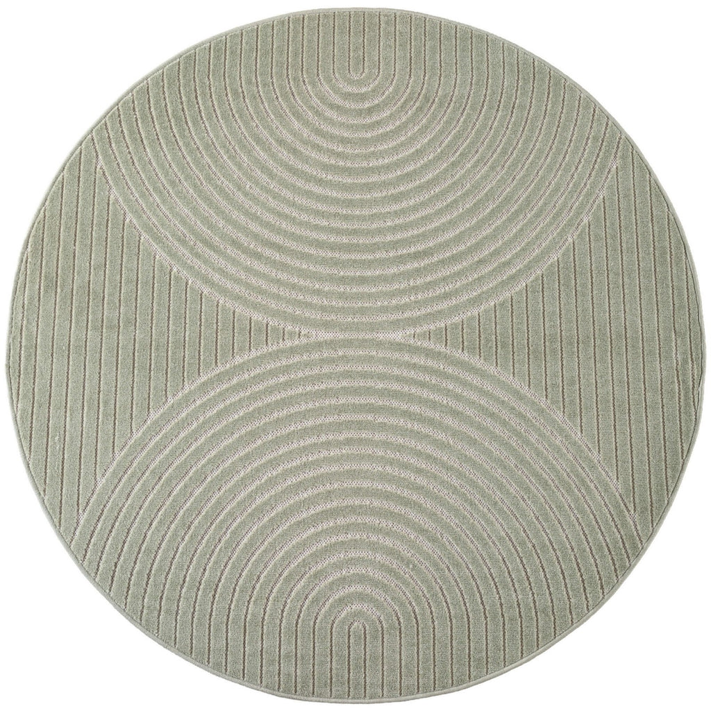 Nora 1201 grün · Moderner Teppich für Indoor & Outdoor